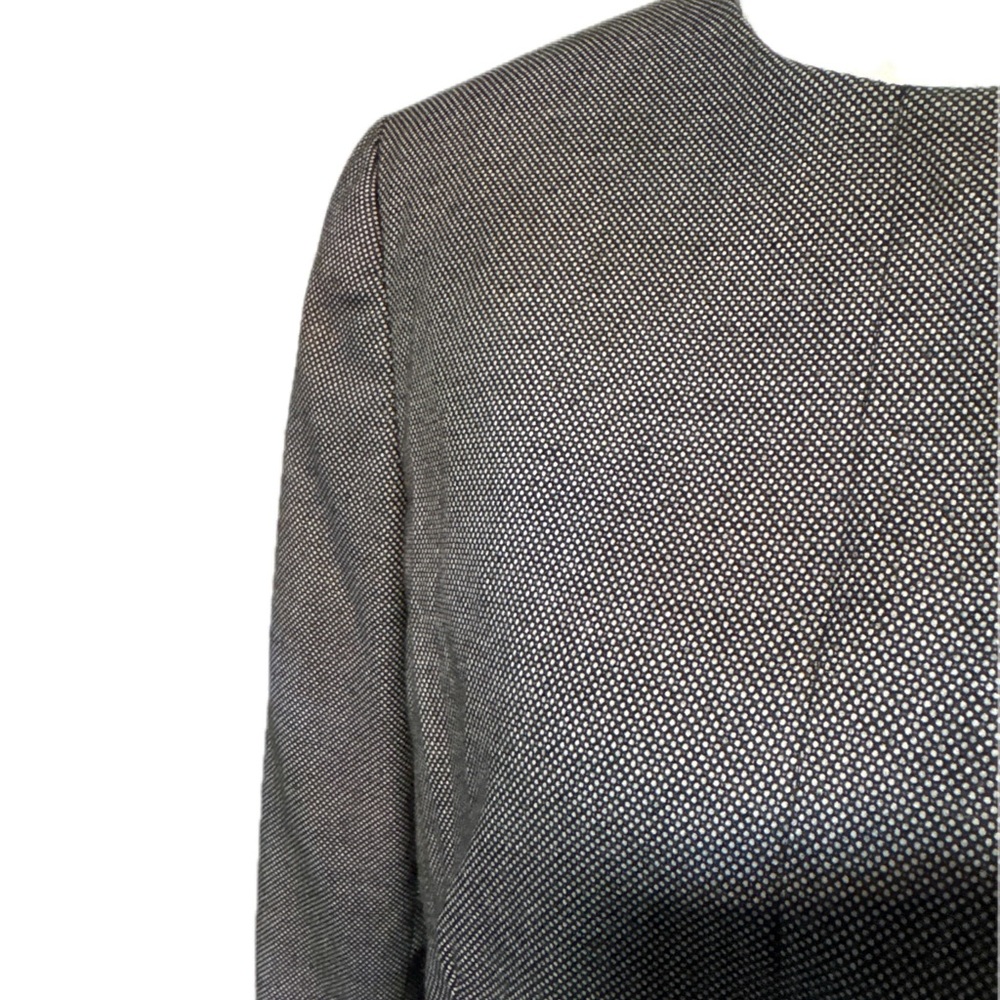 Ann Taylor Suiting Separates Women's Gray & Black Bird’s Eye Blazer - Picture 3 of 4